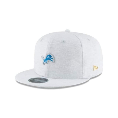 Grey Detroit Lions Hat - New Era NFL Micro Stitch 9FIFTY Snapback Caps USA5120384